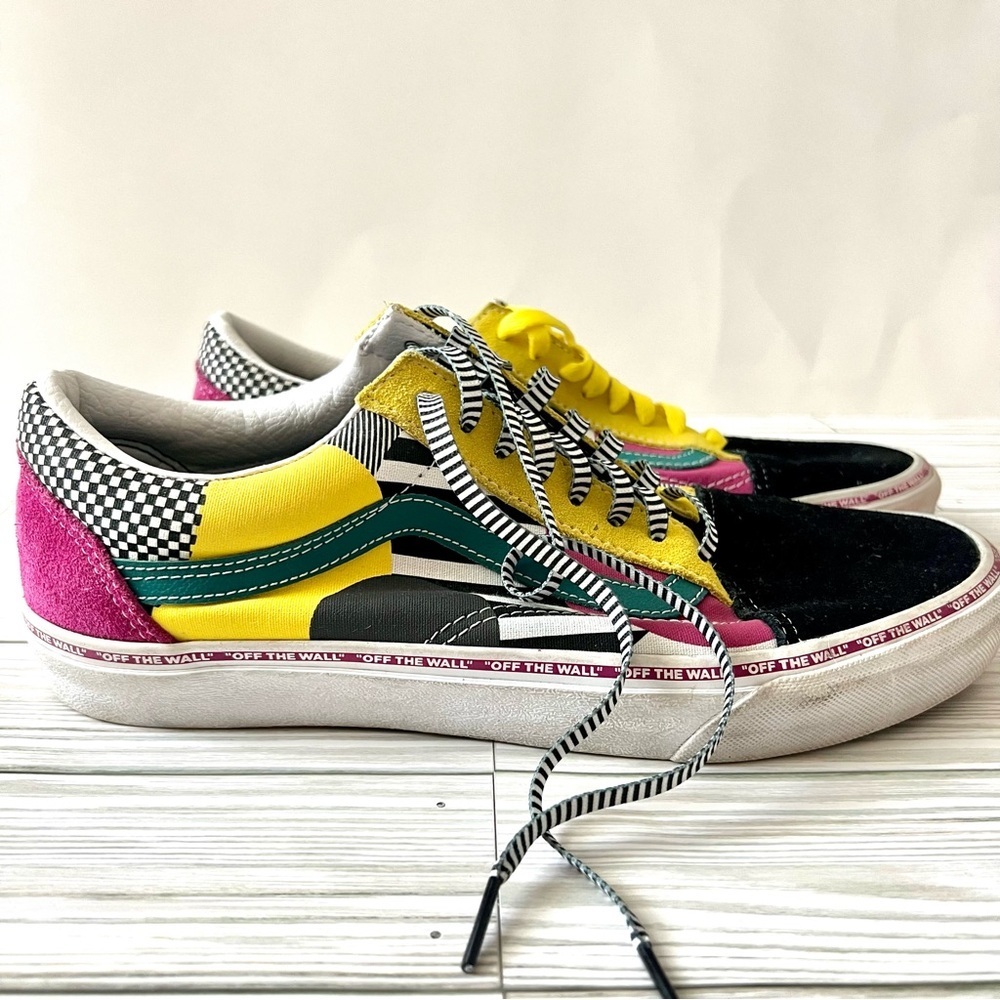 Vans Old Skool Juxtapoze Men's Size 9.5 Women's 11 Multi Color Skate Sneaker - Picture 14 of 16